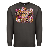 Smoke i run on caffeine and kisses Premium Sweatshirt - Zillion Design Studio