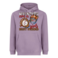 Lavender diamonds are a girls best friend baseball Heavyweight Hoodie - texasbilliewilder