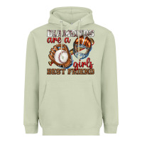 Matcha diamonds are a girls best friend baseball Heavyweight Hoodie - texasbilliewilder