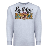 Heather Grey western bulldog mom Premium Sweatshirt - RanaPortraitStore
