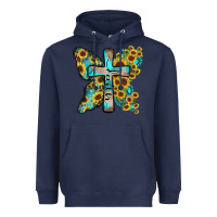 Navy faith sunflower cross Heavyweight Hoodie - Zillion Design Studio