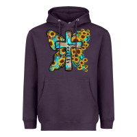 Plum faith sunflower cross Heavyweight Hoodie - Zillion Design Studio