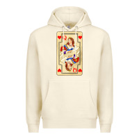 Sandshell love playing cards queen Premium Hoodie - AdoDesignShop
