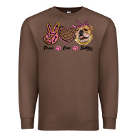 Chestnut peace love bulldog Premium Sweatshirt - RanaPortraitStore
