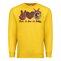Lemon peace love bulldog Premium Sweatshirt - RanaPortraitStore