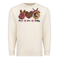 Sandshell peace love bulldog Premium Sweatshirt - RanaPortraitStore