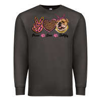 Smoke peace love bulldog Premium Sweatshirt - RanaPortraitStore