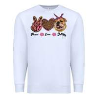 Peace Love Bulldog Premium Sweatshirt | Teevron