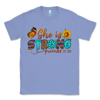 Colony Blue she is strong Classic Tee - BundleAndBundleShop