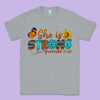 She Is Strong Classic Tee Designed By Bundleandbundleshop