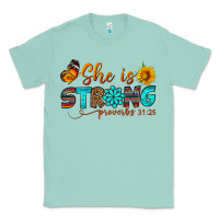 Seafoam she is strong Classic Tee - BundleAndBundleShop
