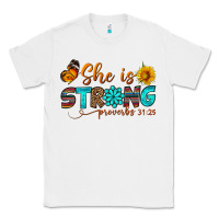 White she is strong Classic Tee - BundleAndBundleShop