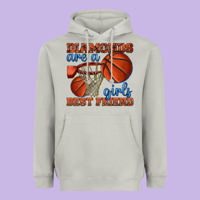 Heavyweight Hoodie diamonds are a girls best friend basketball