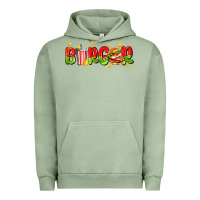 Pigment Oil Green burger with coke and stars Urban Hoodie - AdoDesignShop