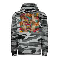 Slate Camo school bus driver and flower seamless patterns Premium Hoodie - BundleAndBundleShop