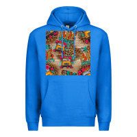 True Royal school bus driver and flower seamless patterns Premium Hoodie - BundleAndBundleShop