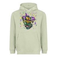 Matcha Mardi gras mask french bulldog Heavyweight Hoodie - RanaPortraitStore