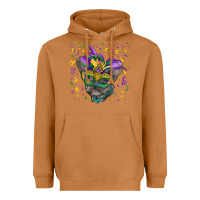 Meerkat Mardi gras mask french bulldog Heavyweight Hoodie - RanaPortraitStore