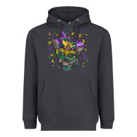Smoke Mardi gras mask french bulldog Heavyweight Hoodie - RanaPortraitStore