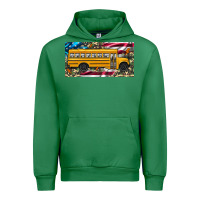 Emerald school bus camouflage american flag license plate Urban Hoodie - Artiststas