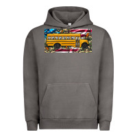 Pigment Tornado school bus camouflage american flag license plate Urban Hoodie - Artiststas