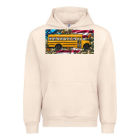 Sandshell school bus camouflage american flag license plate Urban Hoodie - Artiststas