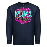 Navy mama vibes Premium Sweatshirt - Zillion Design Studio