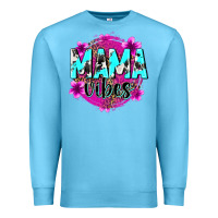 Ocean Blue mama vibes Premium Sweatshirt - Zillion Design Studio