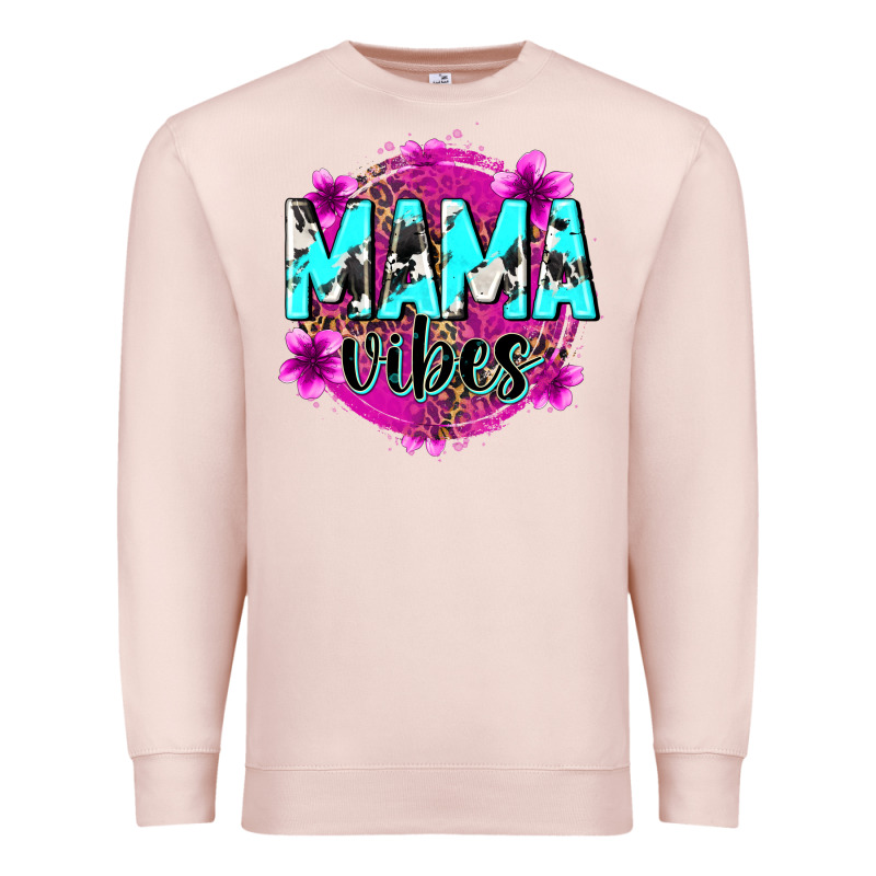 Mama Vibes Premium Sweatshirt by Zillion Design Studio | Teevron