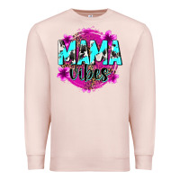Pale Pink mama vibes Premium Sweatshirt - Zillion Design Studio