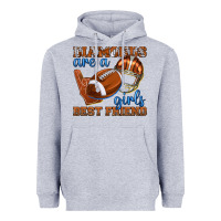 Heather Grey diamonds are a girls best friend football Heavyweight Hoodie - texasbilliewilder