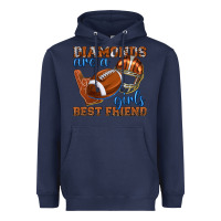 Diamonds Are A Girls Best Friend Football Heavyweight Hoodie | Teevron