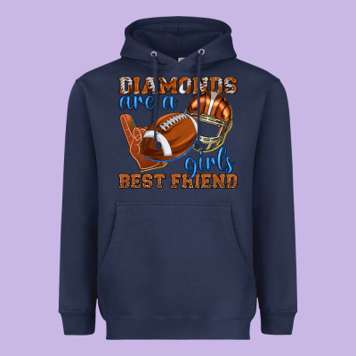 Heavyweight Hoodie diamonds are a girls best friend football