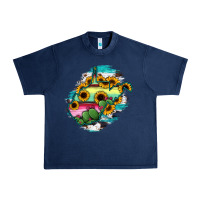 Navy west virginia map sunflower cactus serape Urban Heavy Tee - RanaPortraitStore