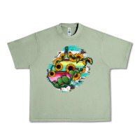 Oil Green west virginia map sunflower cactus serape Urban Heavy Tee - RanaPortraitStore