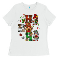 White christmas ho ho ho gnomes Ladies Tee - BarkalooDesign