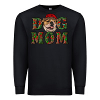 Black english bulldog mom christmas Premium Sweatshirt - RanaPortraitStore