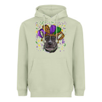 Matcha Mardi Gras Pitbull with Hat Heavyweight Hoodie - RanaPortraitStore