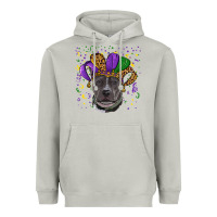 Moon Dust Mardi Gras Pitbull with Hat Heavyweight Hoodie - RanaPortraitStore