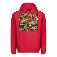 Cardinal cow and western seamless pattern Premium Hoodie - BundleAndBundleShop