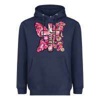 Navy faith cancer cross Heavyweight Hoodie - Zillion Design Studio
