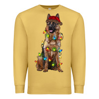 Antique Gold christmas german shepherd Premium Sweatshirt - RanaPortraitStore