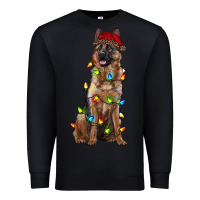 Black christmas german shepherd Premium Sweatshirt - RanaPortraitStore