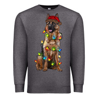 Charcoal Heather christmas german shepherd Premium Sweatshirt - RanaPortraitStore