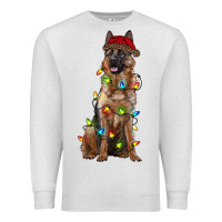 Oatmeal Heather christmas german shepherd Premium Sweatshirt - RanaPortraitStore