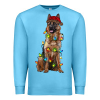Ocean Blue christmas german shepherd Premium Sweatshirt - RanaPortraitStore