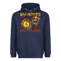 Navy diamonds are a girls best friend softball Heavyweight Hoodie - texasbilliewilder