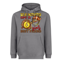 Diamonds Are A Girls Best Friend Softball Heavyweight Hoodie | Teevron