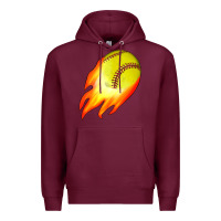 Burgundy softball Premium Hoodie - JahusDesignShop