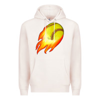 Pale Pink softball Premium Hoodie - JahusDesignShop